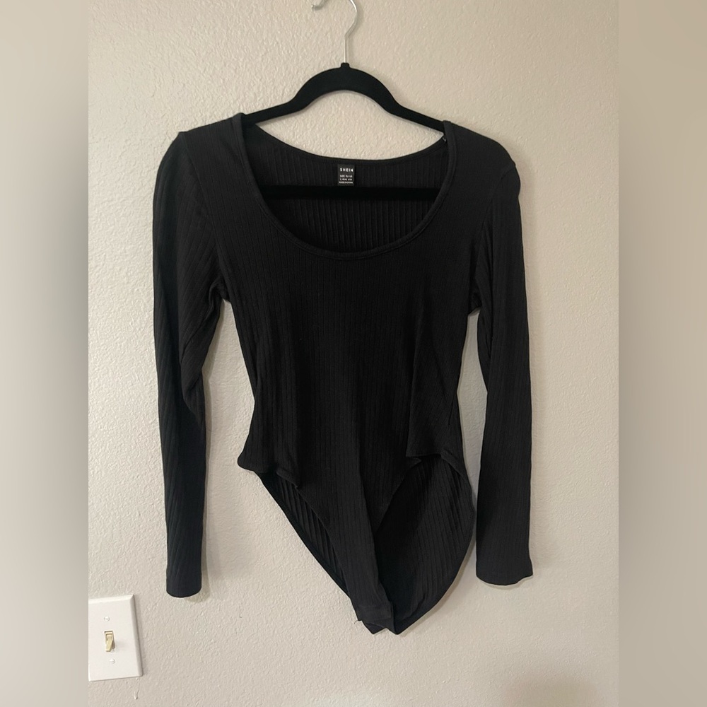 SHIEN Set of 4 Long Sleeve Bodysuit - Large - Ribbed - Lace - Black Red Green - Picture 4 of 5